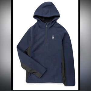 Spyder frontier navy and black quarter zip up size extra large